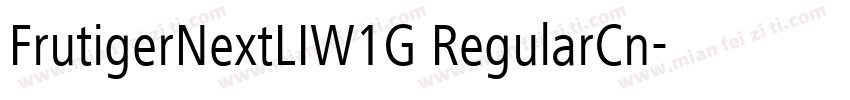 FrutigerNextLIW1G RegularCn字体转换